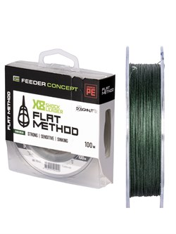Шок-лидер Flat Method X8 (Feeder Concept), 100м, 0,35мм 22,00кг Dark Green 29725 - фото 37661