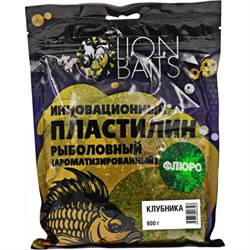 Инновационный Флюро пластилин рыболовный ароматизированный LION BAITS Клубника 600гр 29869 - фото 38047