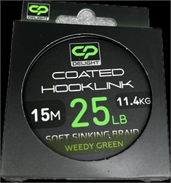 CARP PRO Поводковый материал в оболочке Delight Sinking Hooklink зеленый 25lb 15м 30117 - фото 38566