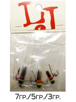 Мормышки свинцовые Lucky John БАЛДА НЕОН MIX4 3г 5г 7г 3шт 30799 - фото 39680