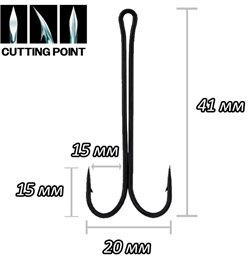 Крючок двойной CosmoCarp  long double №2/0 уп 5шт 30951 - фото 40085