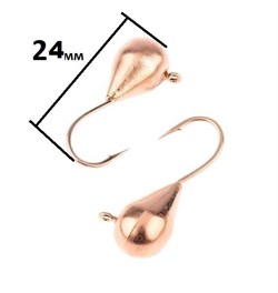 Мормышка вольфрам (капля) д.8мм. 7,0гр цв, медь 31028 - фото 40306