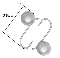 Мормышка вольфрам Шар д,9мм. 6,5гр  цв, серебро 31031 - фото 40309