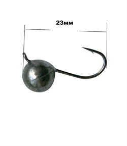 Мормышка вольфрам Шар д,9мм. 6,5гр  цв, черный никель 31039 - фото 40317