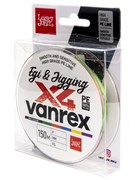 Шнур плетёный Lucky John Vanrex Egi & Jigging Х4 Braid 150м 0,17мм 7,30кг Multi Color 29755
