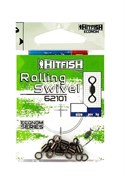 Вертлюг Hitfish Rolling Swivel 62101 #12 9кг (уп.13шт) 30436