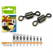 Вертлюг Hitfish X-Patten Rolling Swivel №12 20lb 9кг уп. (10 шт) 30448