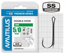 Крючок двойной Nautilus Двойной Double Long Premium Series 6068BN № 5/0 (уп. 4шт) 30999