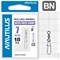 Вертлюг Nautilus с застежкой Rolling Swivel 0102 with Nice Snap size # 7 тест 18кг (уп. 5шт) 18114 - фото 34486