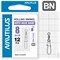 Вертлюг Nautilus с застежкой Rolling Swivel 0102 with Nice Snap size # 8 тест 12кг (уп. 5шт) 18115 - фото 34487