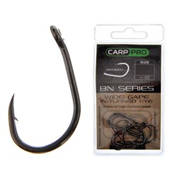 Крючок Carp Pro Black Nickel Wide Gape in-turned Eye №4 10шт 14977 - фото 11655