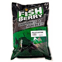 Пеллетс рыболовный медленно растворимый Fishberry Pellets Betaine зеленый бетаин 4 мм 1 кг 16273 - фото 14351