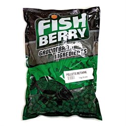 Пеллетс рыболовный медленно растворимый Fishberry Pellets Betaine зеленый бетаин 10 мм 1 кг 16275 - фото 14353