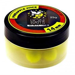 Бойлы плавающие Pop-Up LION BAITS PINEAPPLE JUICE Ананас 14мм 25гр 18394 - фото 17696