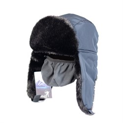 Шапка-ушанка Skadi Gear Иртыш (Dobby Soccer RipStop) с маской  серый/норка 56-58 20017 - фото 20476