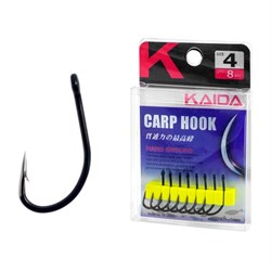Крючки карповые Kaida BC02-HG CARP HOOK №4 (уп.8шт) 20612 - фото 21743