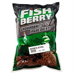 Пеллетс медленно растворимый FISHBERRY криль 6мм 1кг 20656 - фото 21798