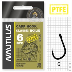 Крючок Nautilus Carp Classic Boilie NK-3PTFE № 6 (уп. 10шт) 22549 - фото 25099