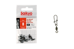 Вертлюг с застежкой Saikyo SA-302-08 - 10 шт 22795 - фото 25418