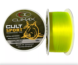 Леска Climax Cult Sport 1000m yellow 0,28mm 6,8kg  24152 - фото 27504