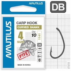Крючок Nautilus Carp Curved Shank 1141PTFE № 4 уп. (10 шт) 24239 - фото 27755