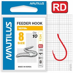 Крючок Nautilus Sting Feeder Фидер червь 1134R № 8 (уп.10 шт) 24884 - фото 29222