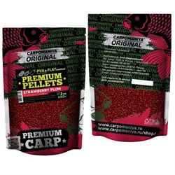 Пеллетс STRAWBERRY + PLUM (клубника + слива) 2мм 650г Карпомания 25194 - фото 29673