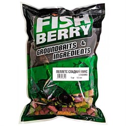 Пеллетс быстрорастворимый Сладкий микс FISHBERRY Клубника 10мм 1кг 25979 - фото 30764