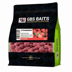 Бойлы GBS прикормочные Strawberry Клубника 20мм 3кг 27555 - фото 33577