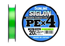 Плетёный шнур Sunline SIGLON PEx4 #1.2/20lb 300m Light Green 27891 - фото 34418
