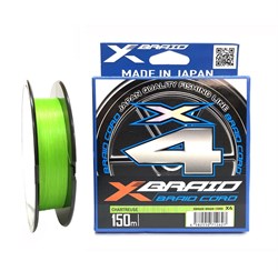 Шнур YGK X-Braid Braid Cord X4 150m Chartreuse #2.0, 0.235мм, 30lb, 13.5кг 29612 - фото 37312