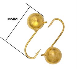 Мормышка вольфрам Шар д,12мм. 15,5гр  цв, золото 31566