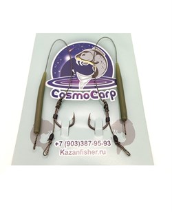 Поводок карповый CosmoCarp 30lb №6 BISON CLAW, волос 14мм уп 2шт 31572