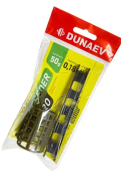 Монтаж фидерный Dunaev Inline Feeder Gum c кормушкой 50г 32035