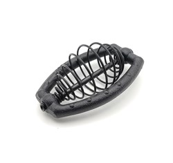 Кормушка CosmoCarp "Овал крашеный с пружиной" цв.черный 40гр 32266