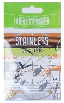 Стальной поводок HITFISH Stainless leader 250мм d 0.30 10.7кг 1*7 нитей уп. (4 шт) 32577