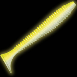 Приманка ZUB-SWING 99мм(4")-4шт, (цвет 404) желтый светящийся 32688