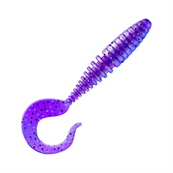 Приманка ZUB-TWIST 100мм(4")-4шт, (цвет 130) маджента с блестками 32693