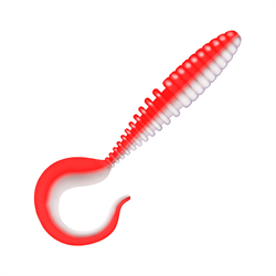 Приманка ZUB-TWIST 100мм(4")-4шт, (цвет 039) красный верх-белый низ 32696