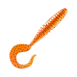 Приманка ZUB-TWIST 100мм(4")-4шт, (цвет 250) морковный с блестками 32697