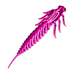 Приманка ZUB-LARVA 60мм(2,4")-7шт, (цвет 130) маджента с блестками 32782