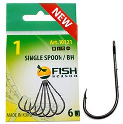 Крючок SINGLE SPOON BAITHOLDER с БОЛЬШИМ ухом №6, покрытие BN (7 шт) 9569 - фото 4880