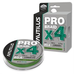 Шнур Nautilus Pro Braid X4 Army Green d-0.20 10кг 22lb 150м 9651 - фото 5046
