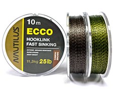 Поводковый материал Nautilus Ecco 25lb. 11.3кг 10м Camou Green 18620