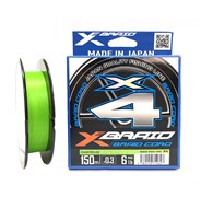 Шнур YGK X-Braid Braid Cord X4 150m Chartreuse #1.5, 0.205мм, 25lb, 11.3кг 20501
