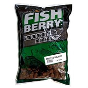 Пеллетс медленно растворимый FISHBERRY Палтус12мм 1кг 20660