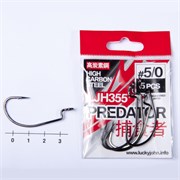 Крючки офсетные Lucky John PREDATOR сер. LJH355 #5/0 (уп. 5шт) 22879