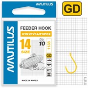 Крючок Nautilus Sting Feeder Кукуруза/горох 1138GD №14 уп. (10 шт) 24889