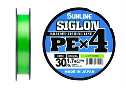 Плетёный шнур Sunline SIGLON PEx4 #1.7/30lb 300m Light Green 27893