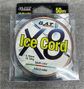 Плетенка зимняя G.A.T Ice Cord x8 Multicolor 0.16mm 30492